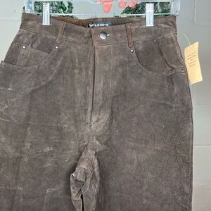 Wilson’s leather | brown nwt leather pants raw hem